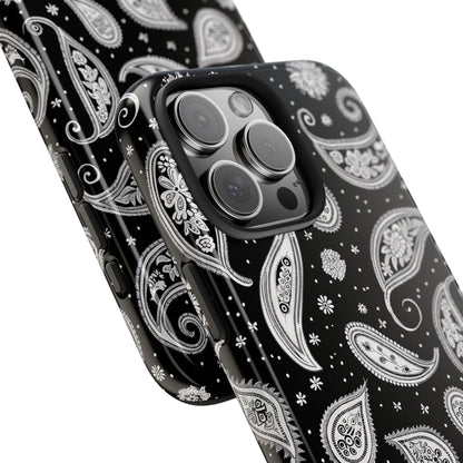 Black White Paisley Phone Case