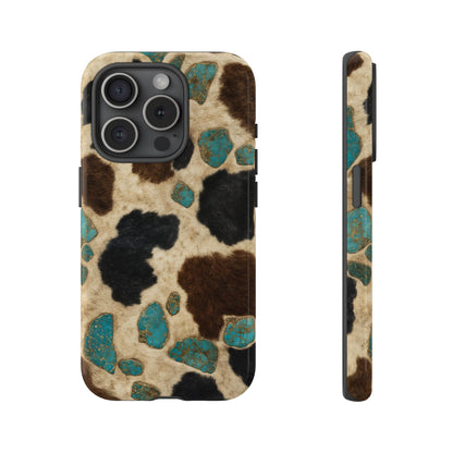 Turquoise Cowhide Tough Case