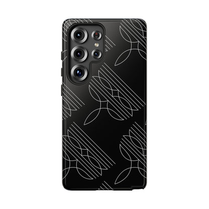 Boot Stitch Pattern Tough Phone Case-Black