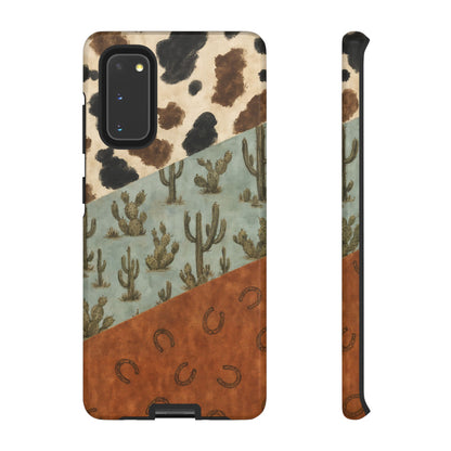 Cowhide Turquoise Cactus Tough Case