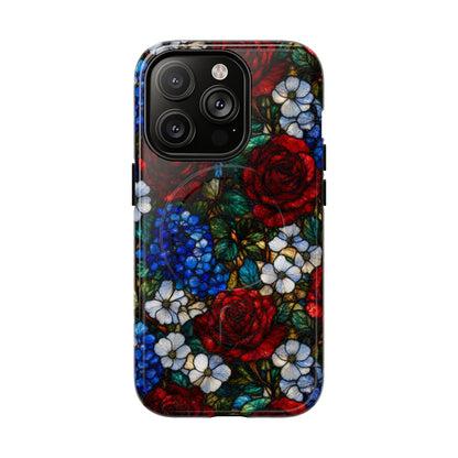 Patriotic Floral Glass Magnetic Case