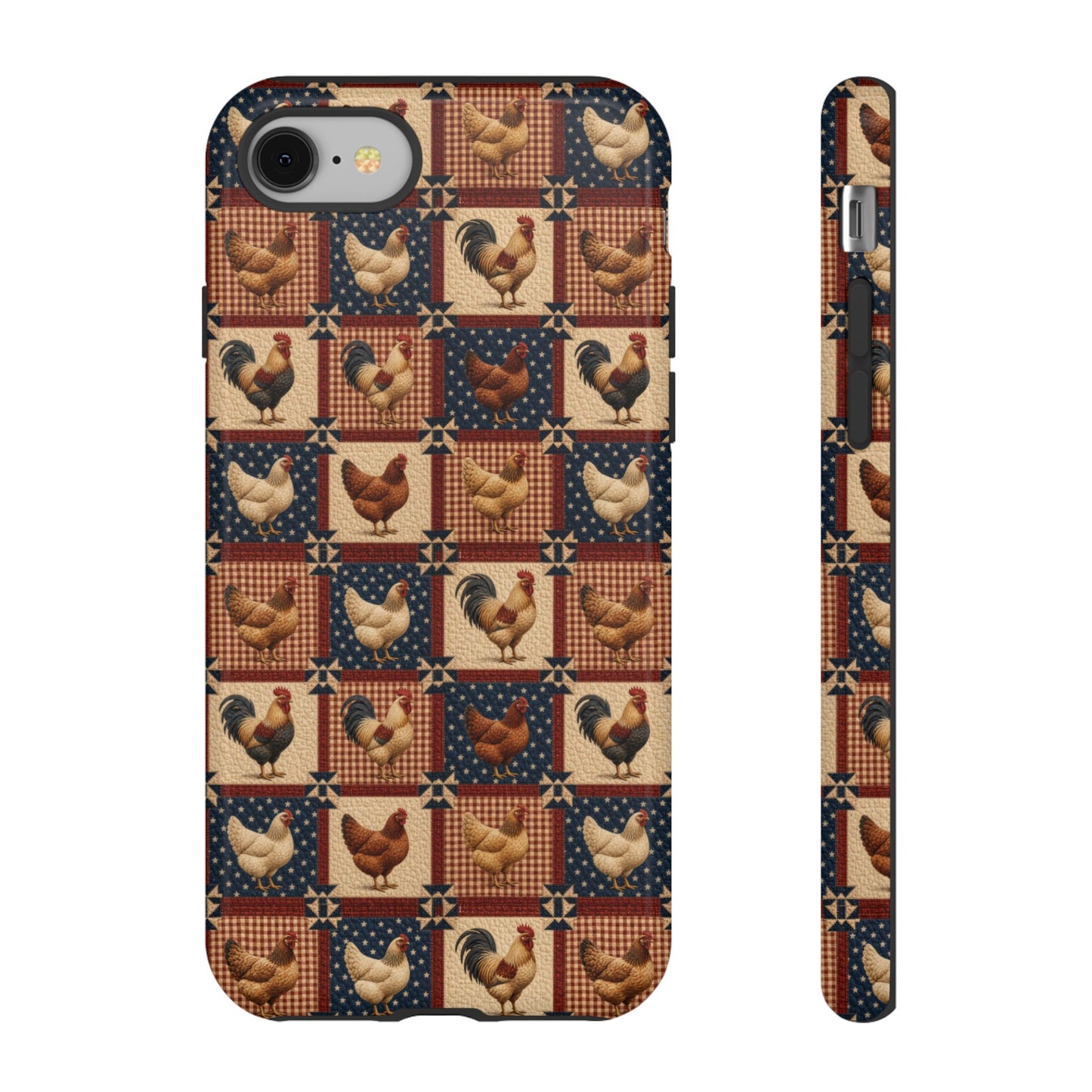 Patriotic Chicken Patchwork Tough Case