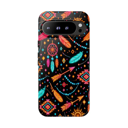 Neon Aztec Feather Tough Case