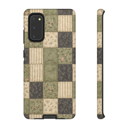 Sage Floral Patchwork Tough Case