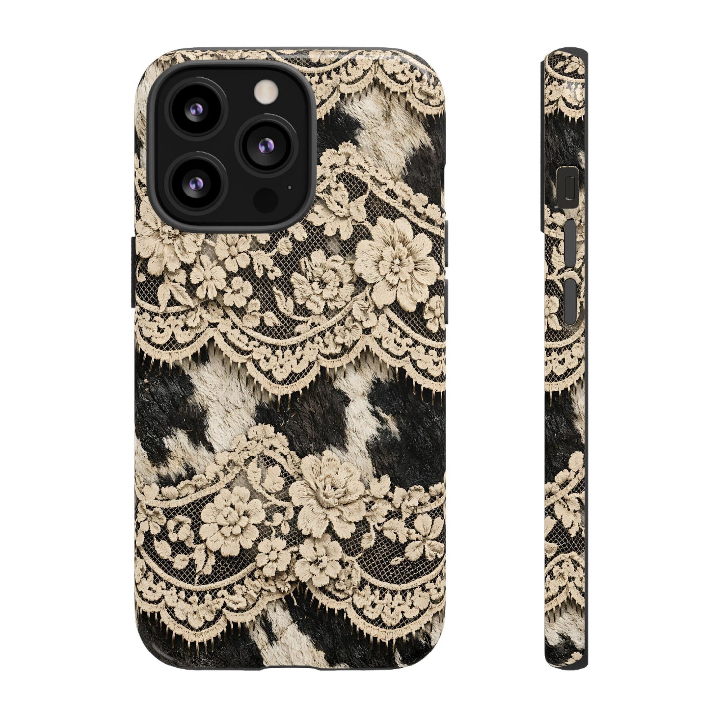 Cowhide Lace Tough Case
