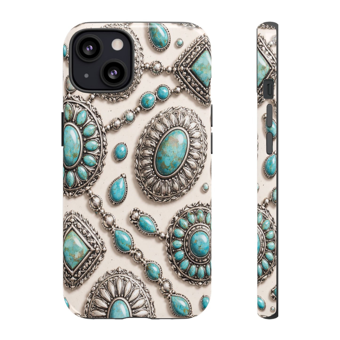 Turquoise Silver Concho Tough Case