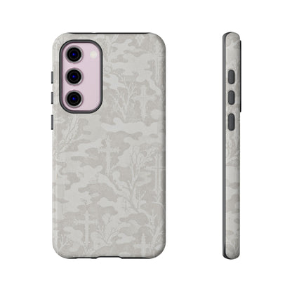 White Camo Cross Tough Case