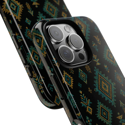 Turquoise Gold Aztec Tough Case