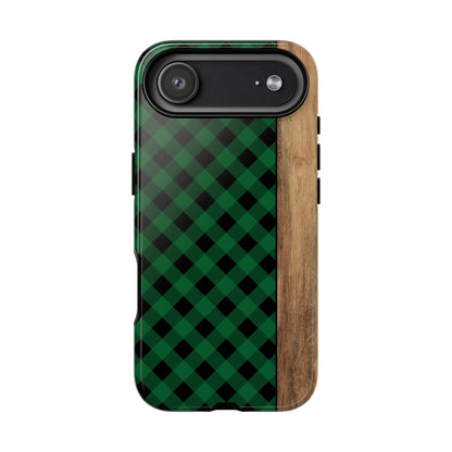 Green Plaid Tough Phone Case