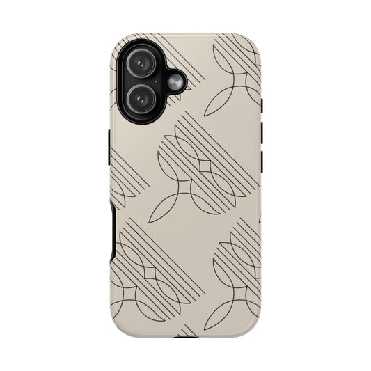 Boot Stitch Pattern Tough Phone Case-Beige