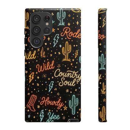 Neon Western Script Tough Case