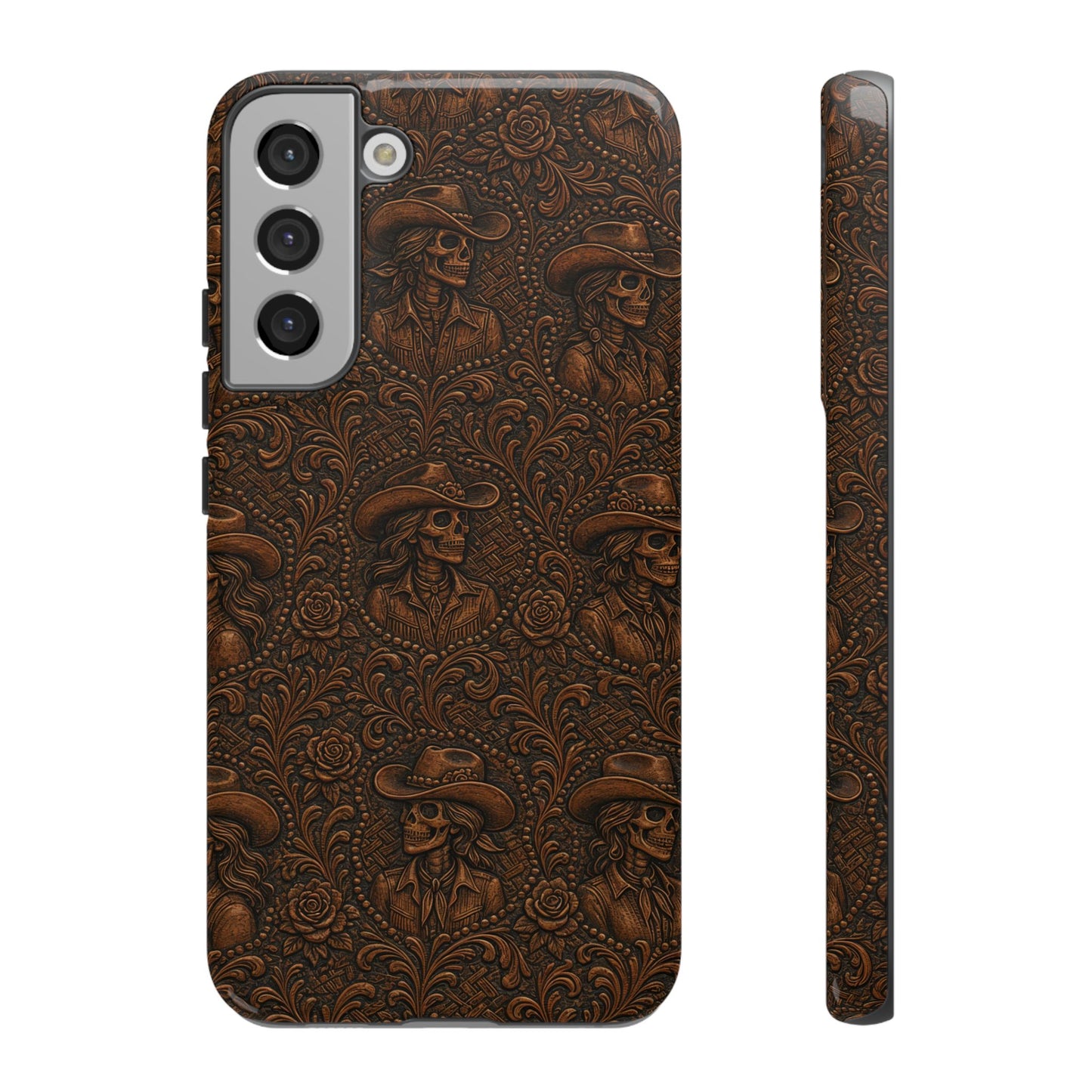 Tooled Skeleton Cowgirl Tough Case