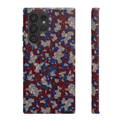 USA Cowhide Glitter Tough Case