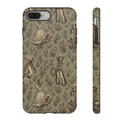 Skeleton Cowgirl Toile Tough Case