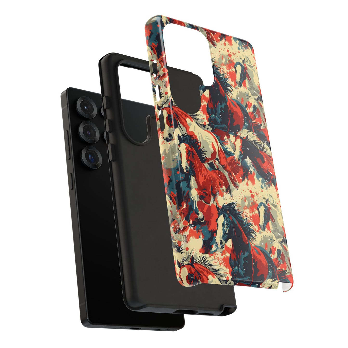 Red White Blue Horses Phone Case