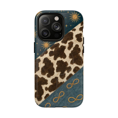 Sunburst Cowhide Swath Magnetic Case