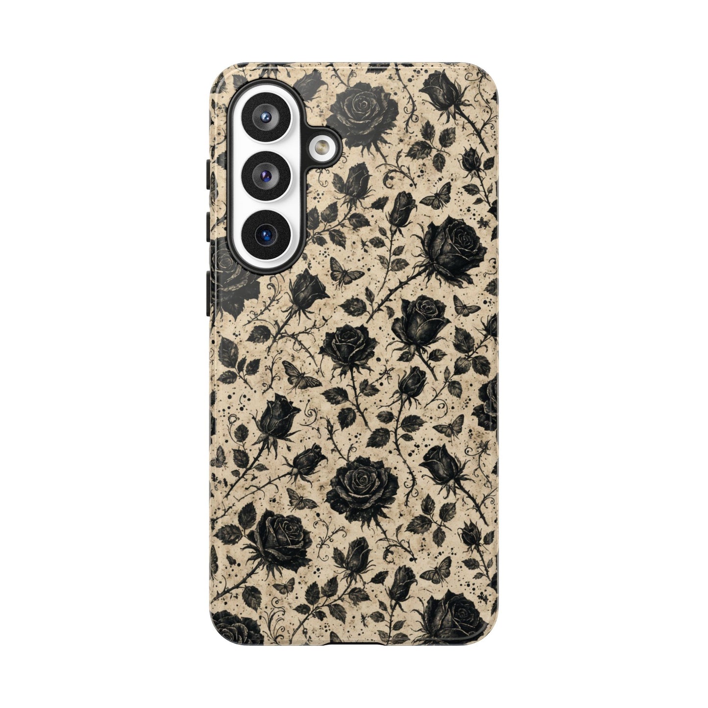 Black Rose Bone Tough Case