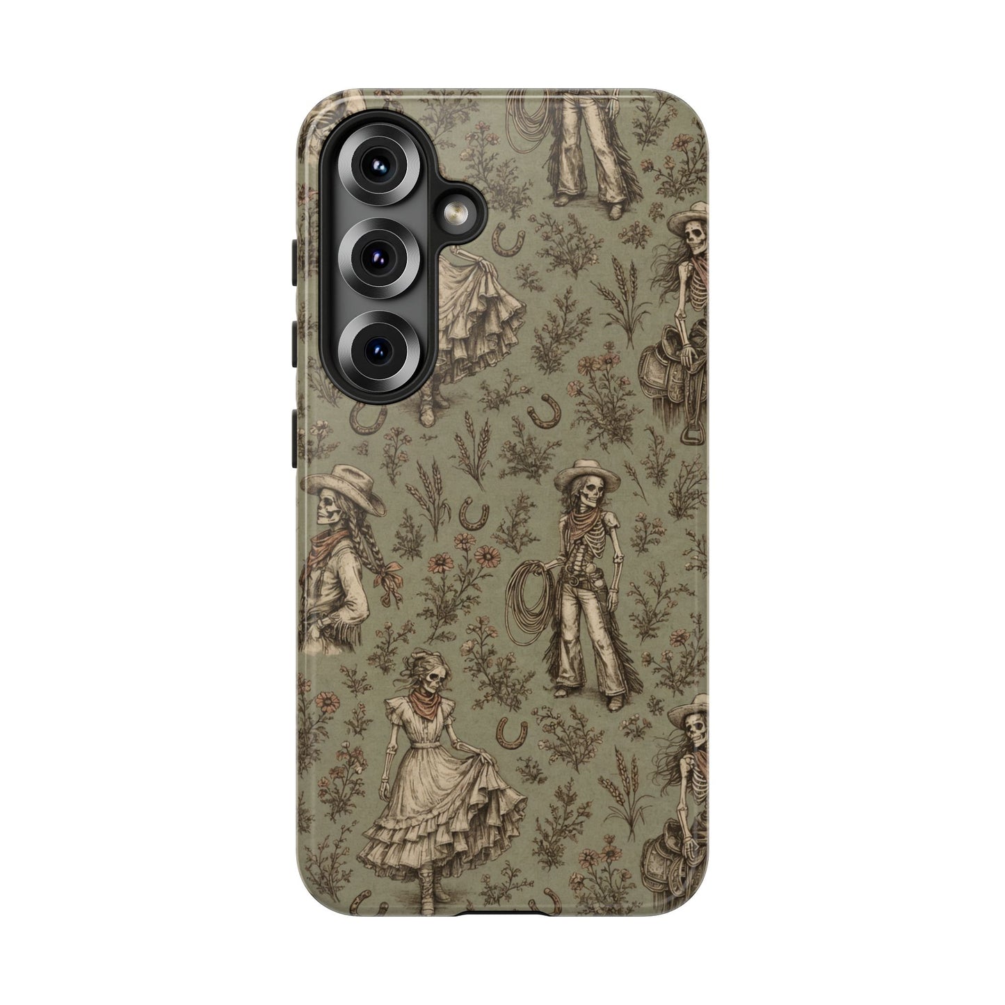 Skeleton Cowgirl Toile Tough Case