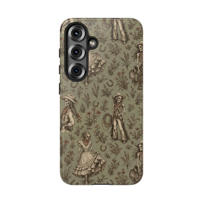 Skeleton Cowgirl Toile Tough Case
