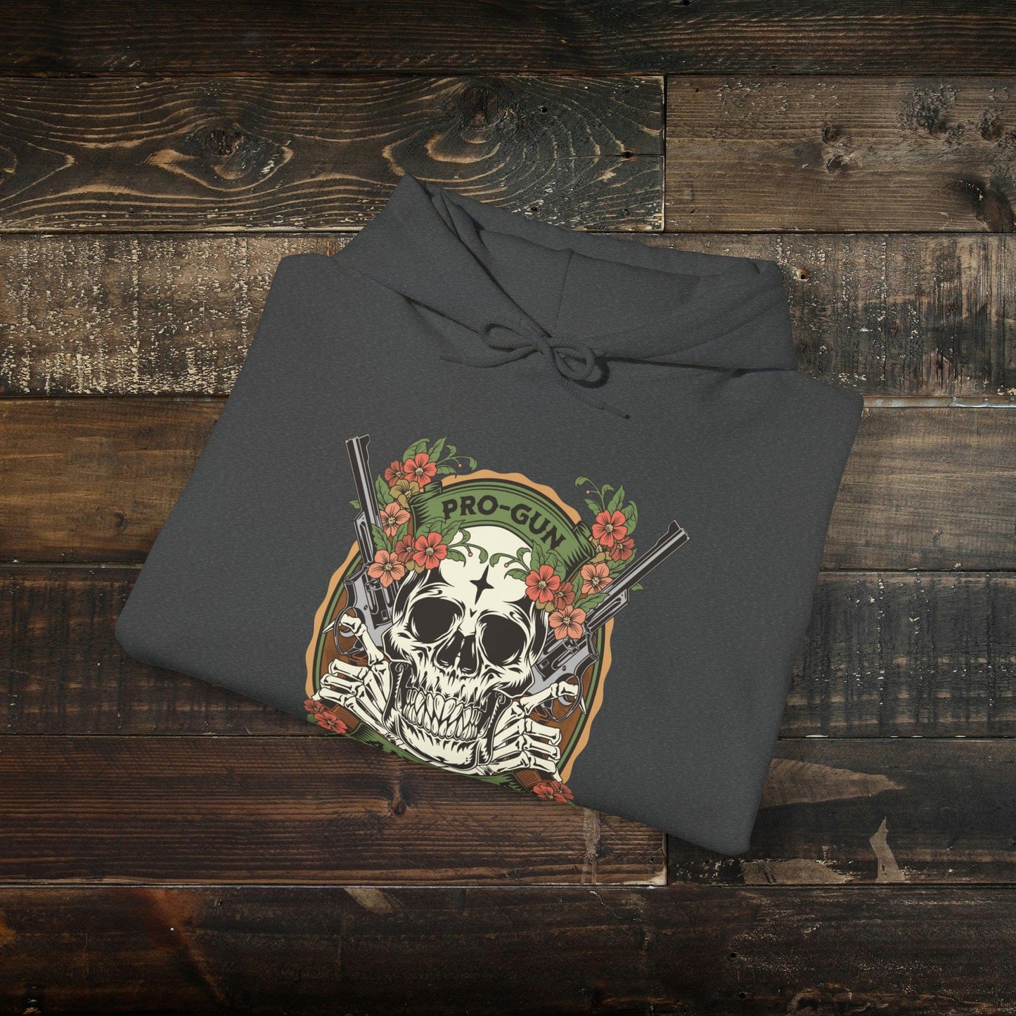 Pro-Gun Anti-Idiot Skull Hoodie