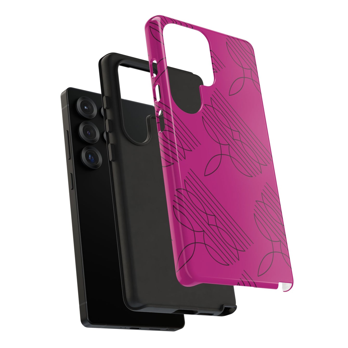 Boot Stitch Pattern Tough Phone Case-Pink