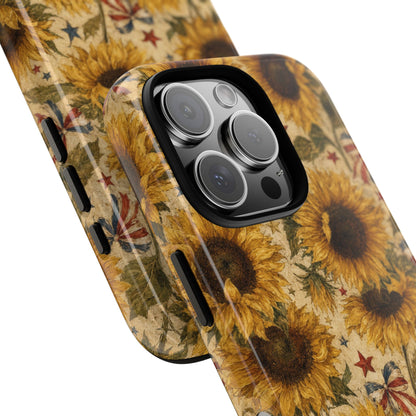 Patriotic Sunflowers Tough Case