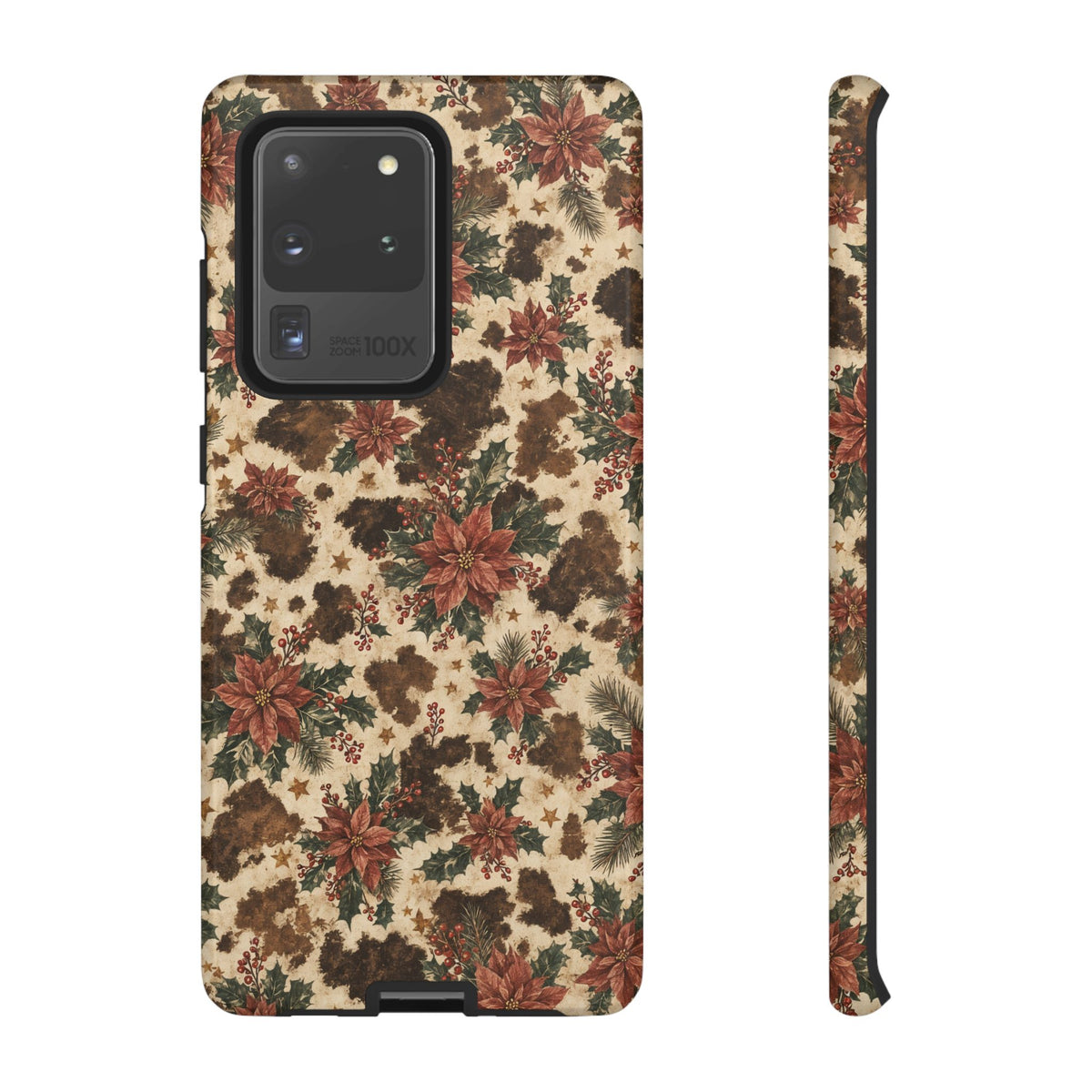 Cowhide Poinsettia Tough Case