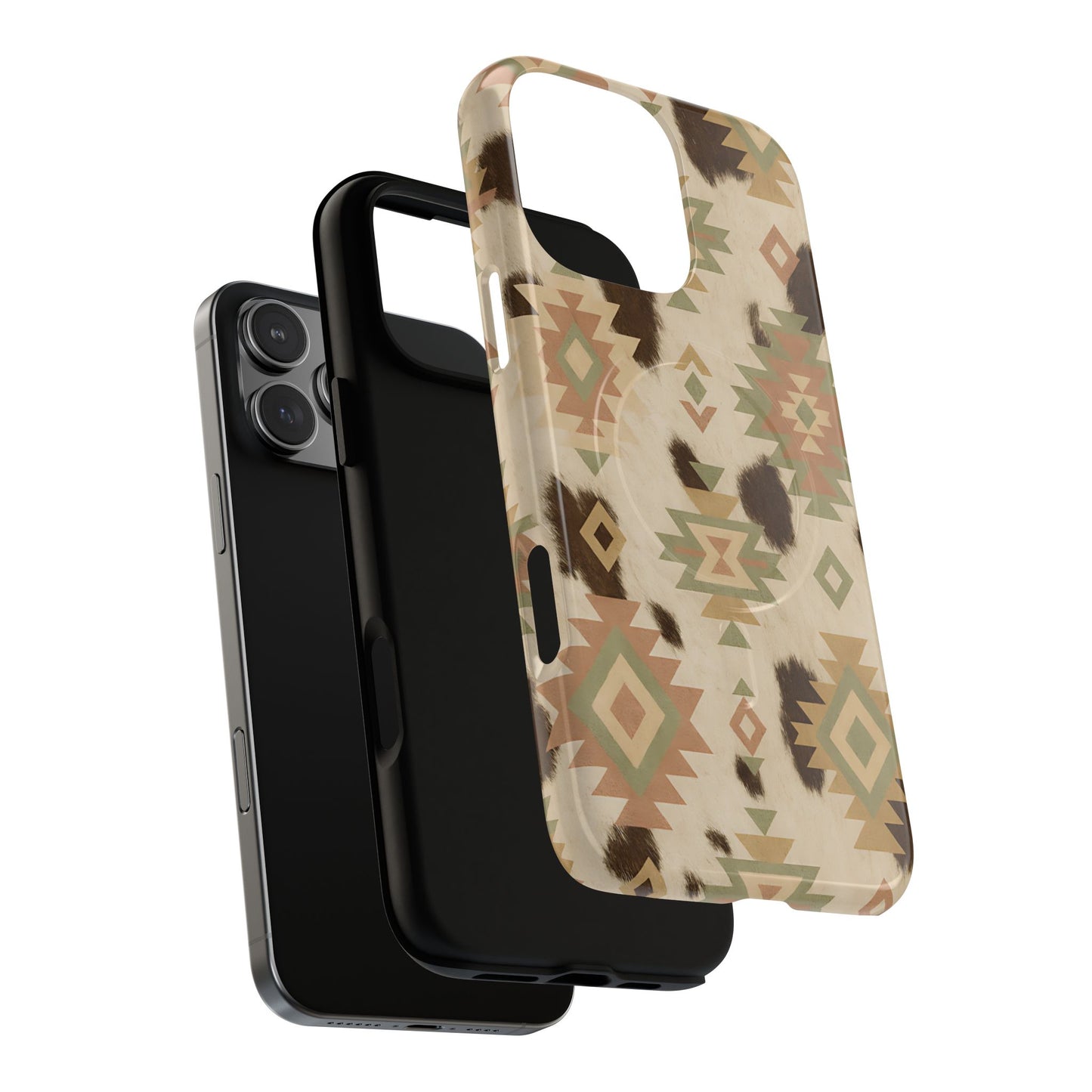 Neutral Aztec + Cowhide Magnetic Case