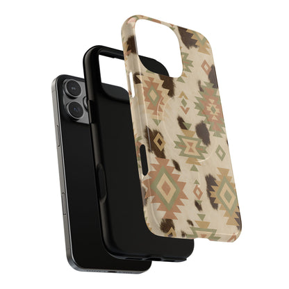 Neutral Aztec + Cowhide Magnetic Case
