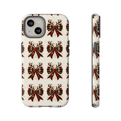 Christmas Antlers + Bows Tough Case
