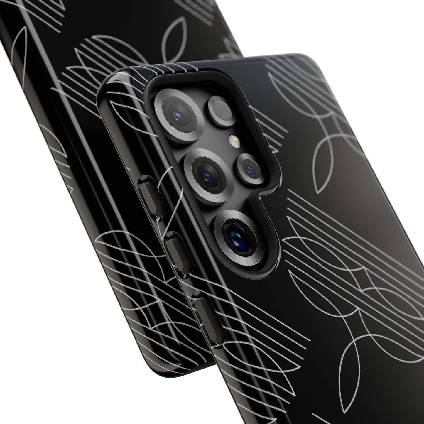 Boot Stitch Pattern Tough Phone Case-Black