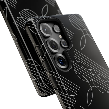 Boot Stitch Pattern Tough Phone Case-Black