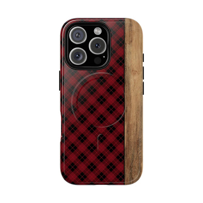 Red Plaid Magnetic Case