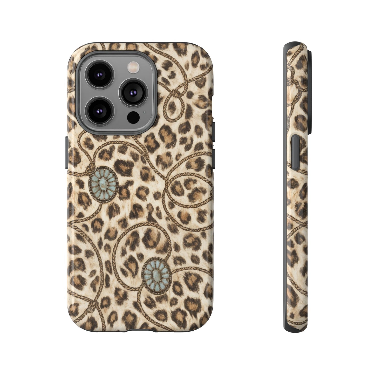 Leopard Rope Conchos Tough Case