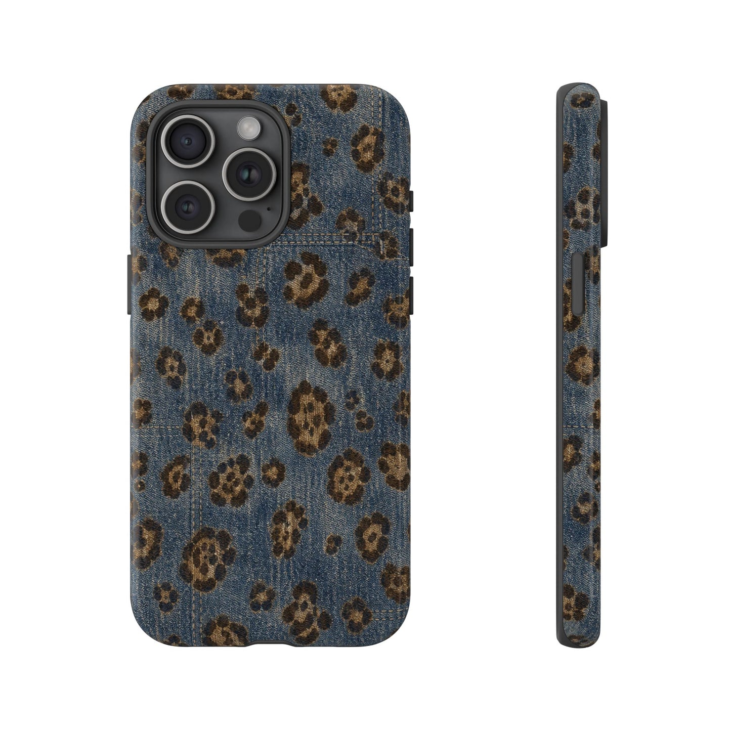 Denim Leopard Tough Case