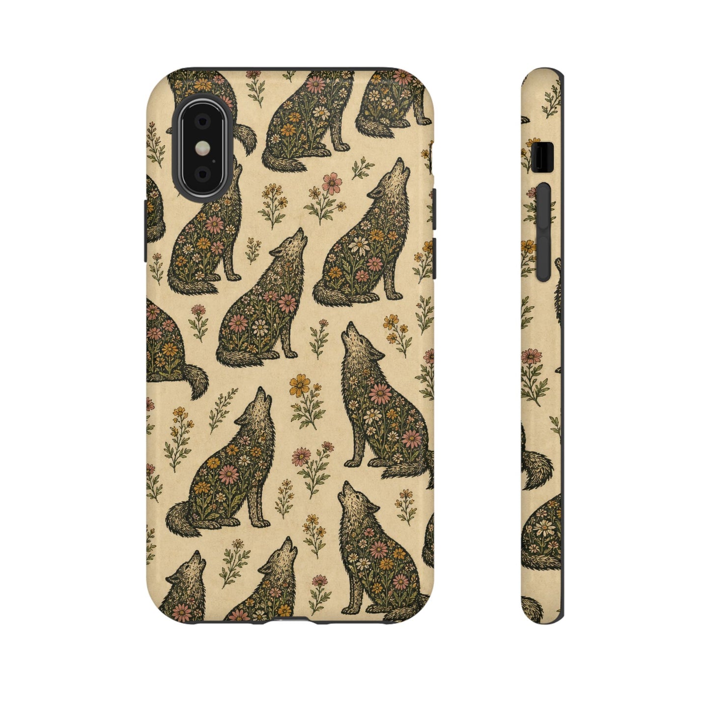 Floral Wolf Tough Case