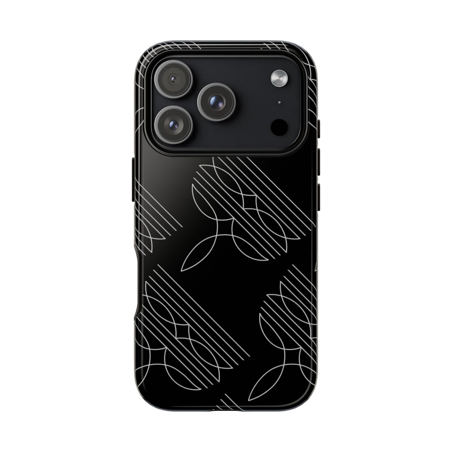 Boot Stitch Pattern Tough Phone Case-Black