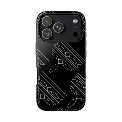Boot Stitch Pattern Tough Phone Case-Black