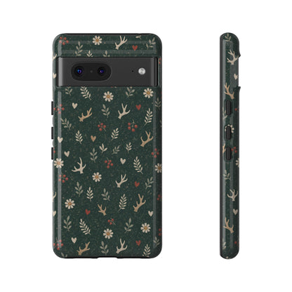 Antler Daisies Evergreen Tough Case