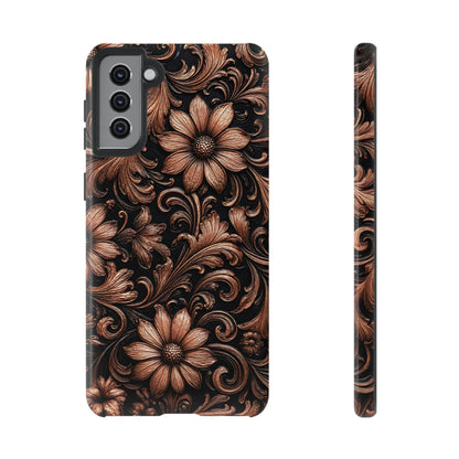 Rose Gold Floral Tough Case