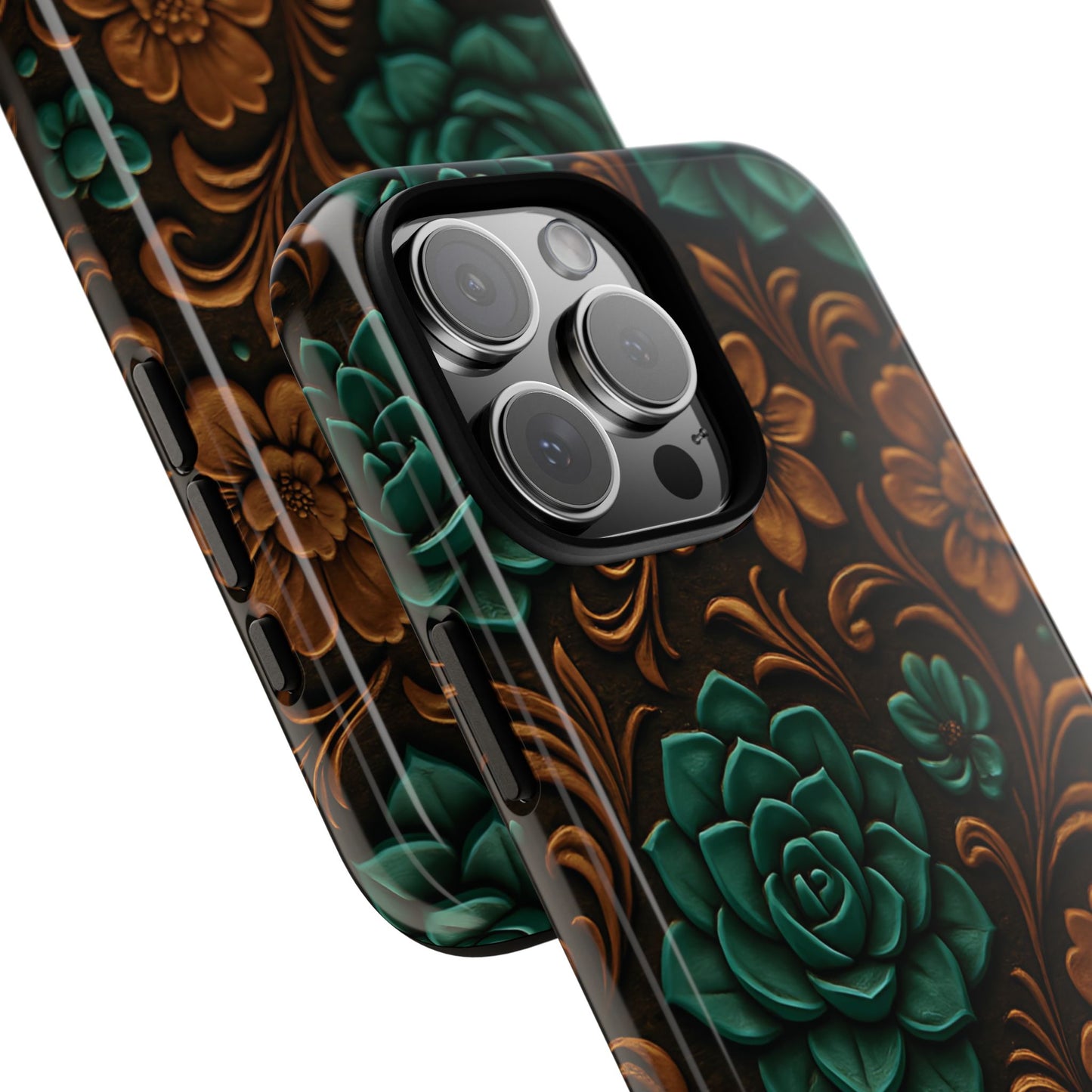 Faux Tooled Succulents Tough Case