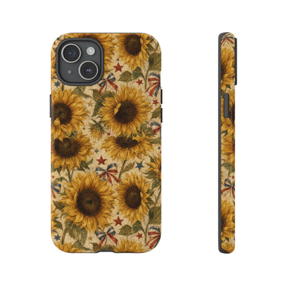 Patriotic Sunflowers Tough Case
