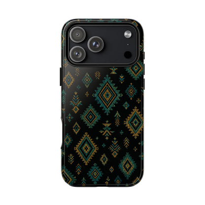 Turquoise Gold Aztec Tough Case
