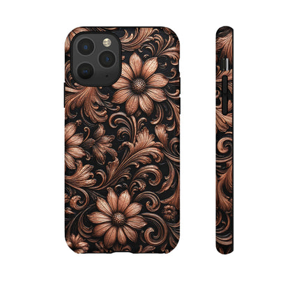 Rose Gold Floral Tough Case