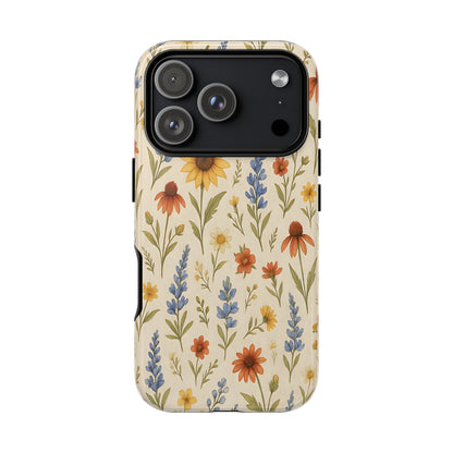 Rustic Wildflowers Tough Phone Case