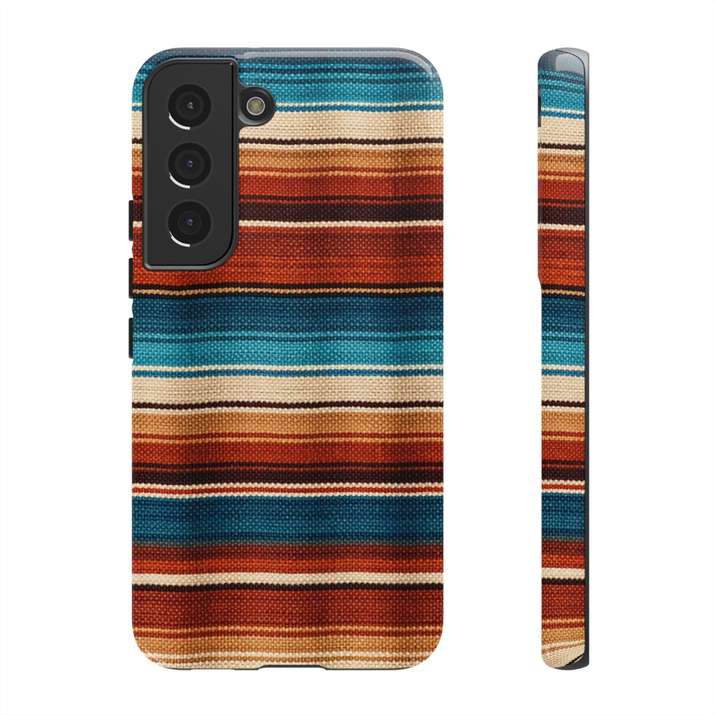 Turquoise + Orange Serape Tough Case