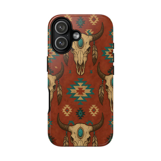 Aztec Skull Tough Phone Case
