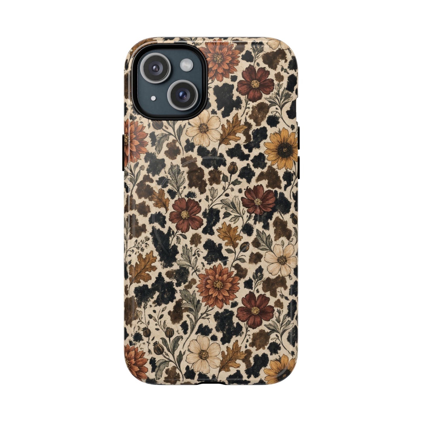 Autumn Cowhide Bloom Magnetic Case