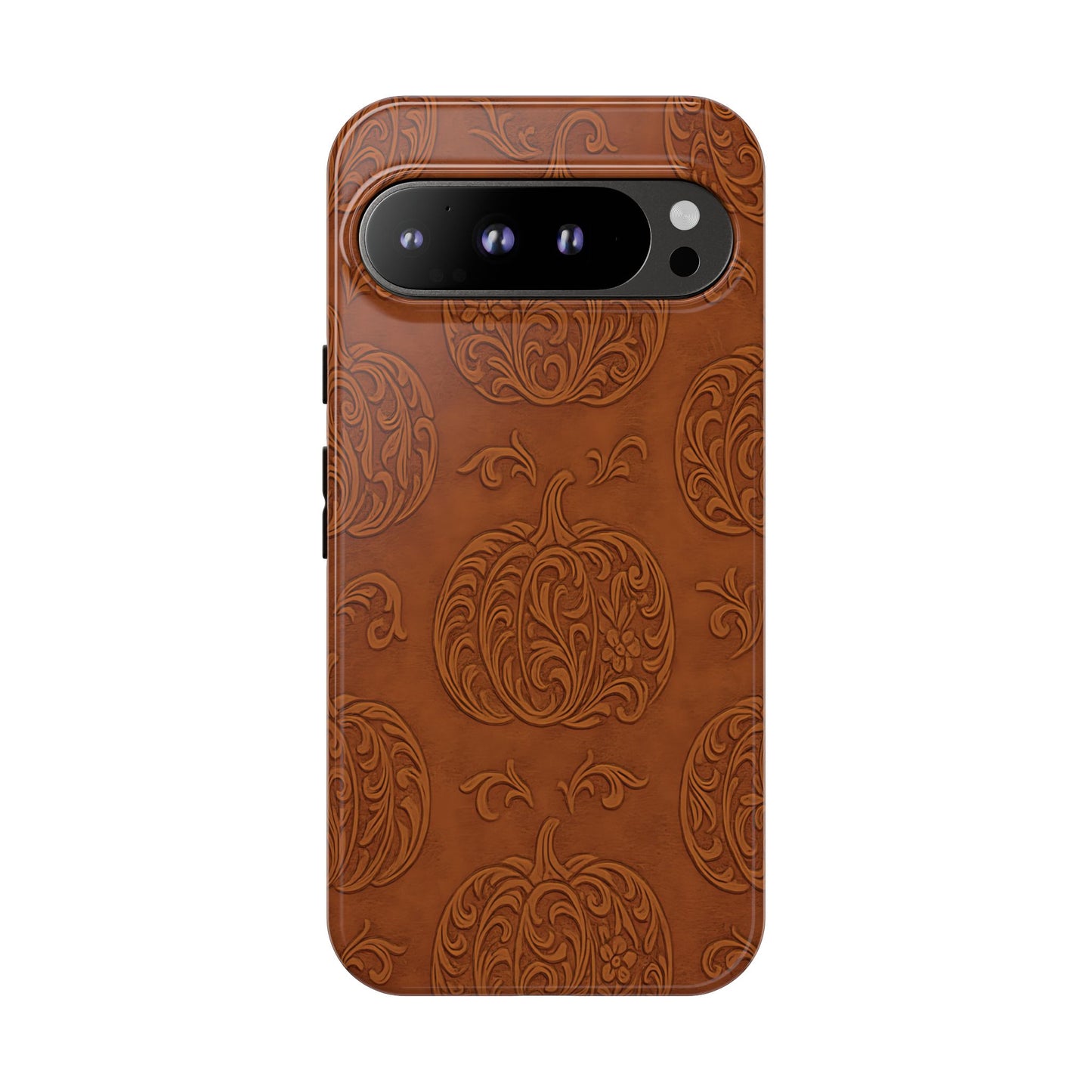 Embossed Pumpkins Tough Phone Case