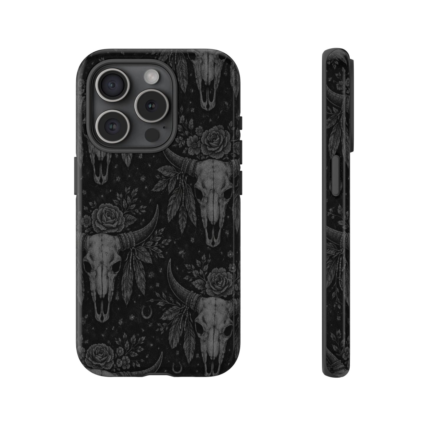 Western Noir Bull Skulls Tough Case